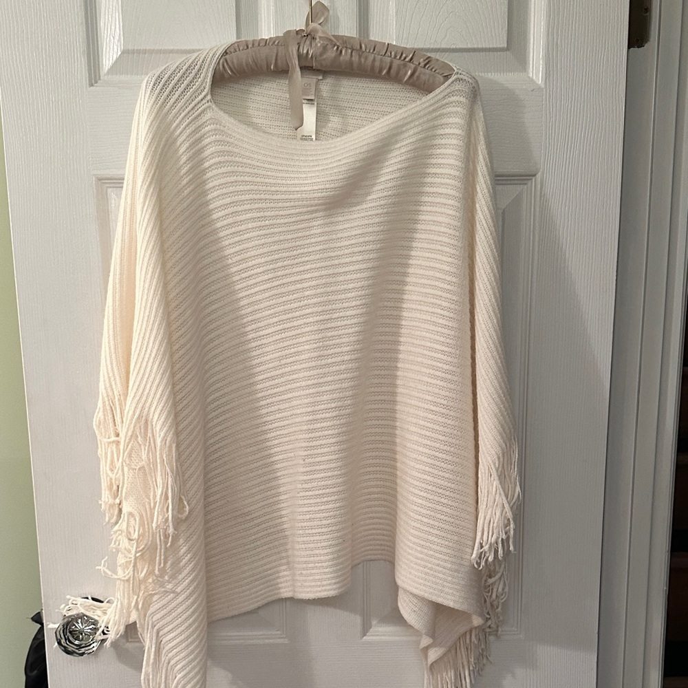Elegant Cream Chico’s Women's Poncho